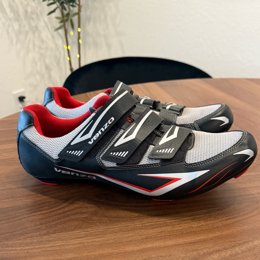 Venzo Red Cycling Shoes